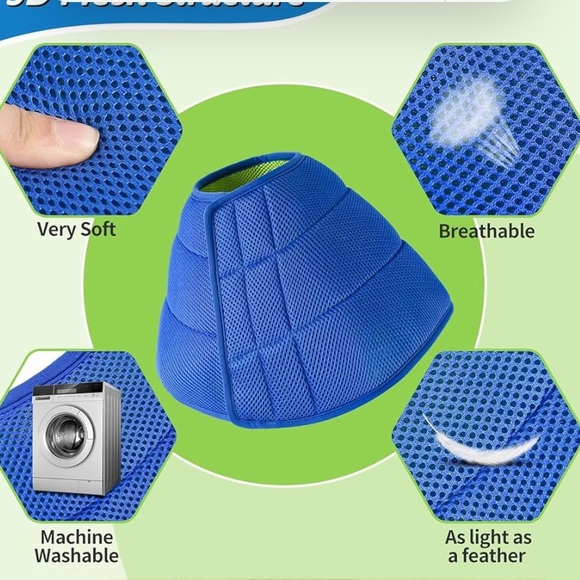 Dog Cone,Soft Dog Cone After Surgery Breathable Cone Collar SIZE XL - Picture 2 of 4